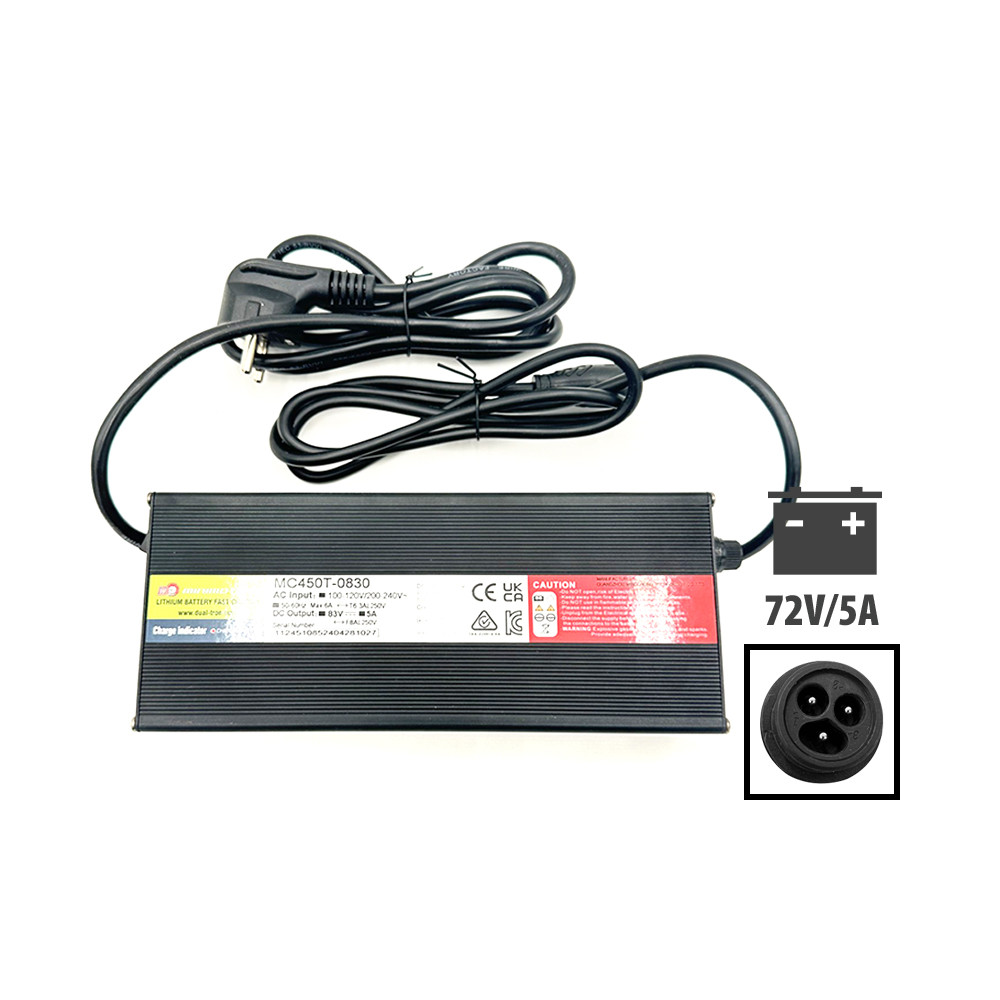 Cargador rápido dualtron 72V 5A toma LP-16