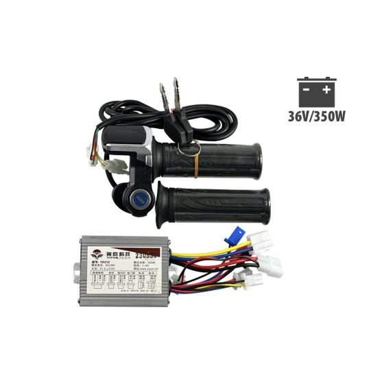 Kit Controleur et Accelerateur Display  Draisienne Ebike 36V 350W pour trottinette électrique - wattiz