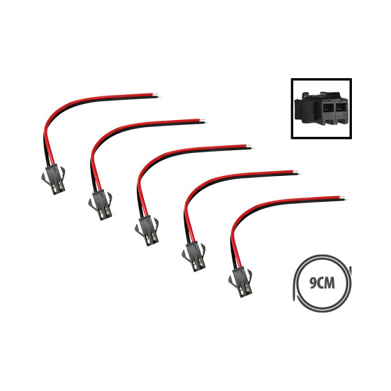 Câble prise JST 2 pin femelle x5 pour trottinette électrique - wattiz