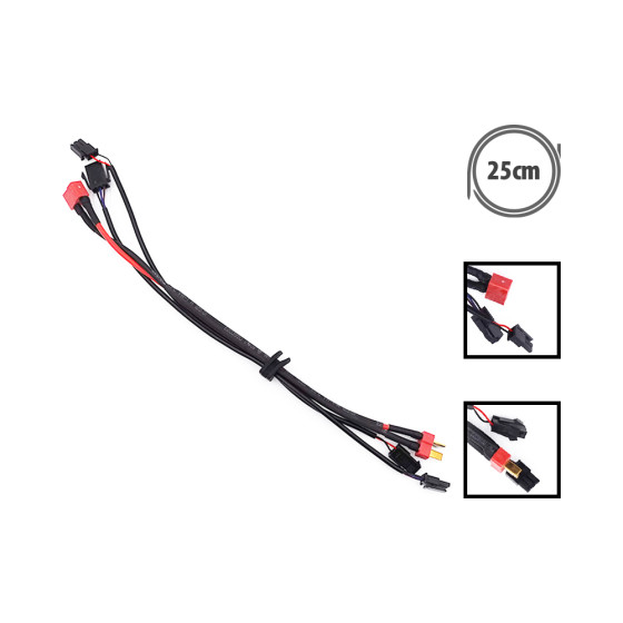 Cable Etwow liaison batterie au controleur (3+3 pins) pour trottinette électrique - wattiz