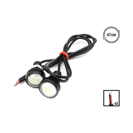 Feu de signalisation LED bleu polaire X2 Pcs pour trottinette électrique - Wattiz