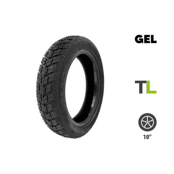 Pneu 10x2.50-6.5 Semi Offroad Tubeless avec gel Anticrevaison pour trottinette électrique - wattiz