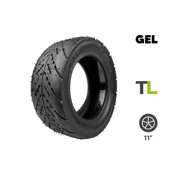 Pneu 90/65-6.5 tubeless + gel anti crevaison pour trottinette électrique - wattiz