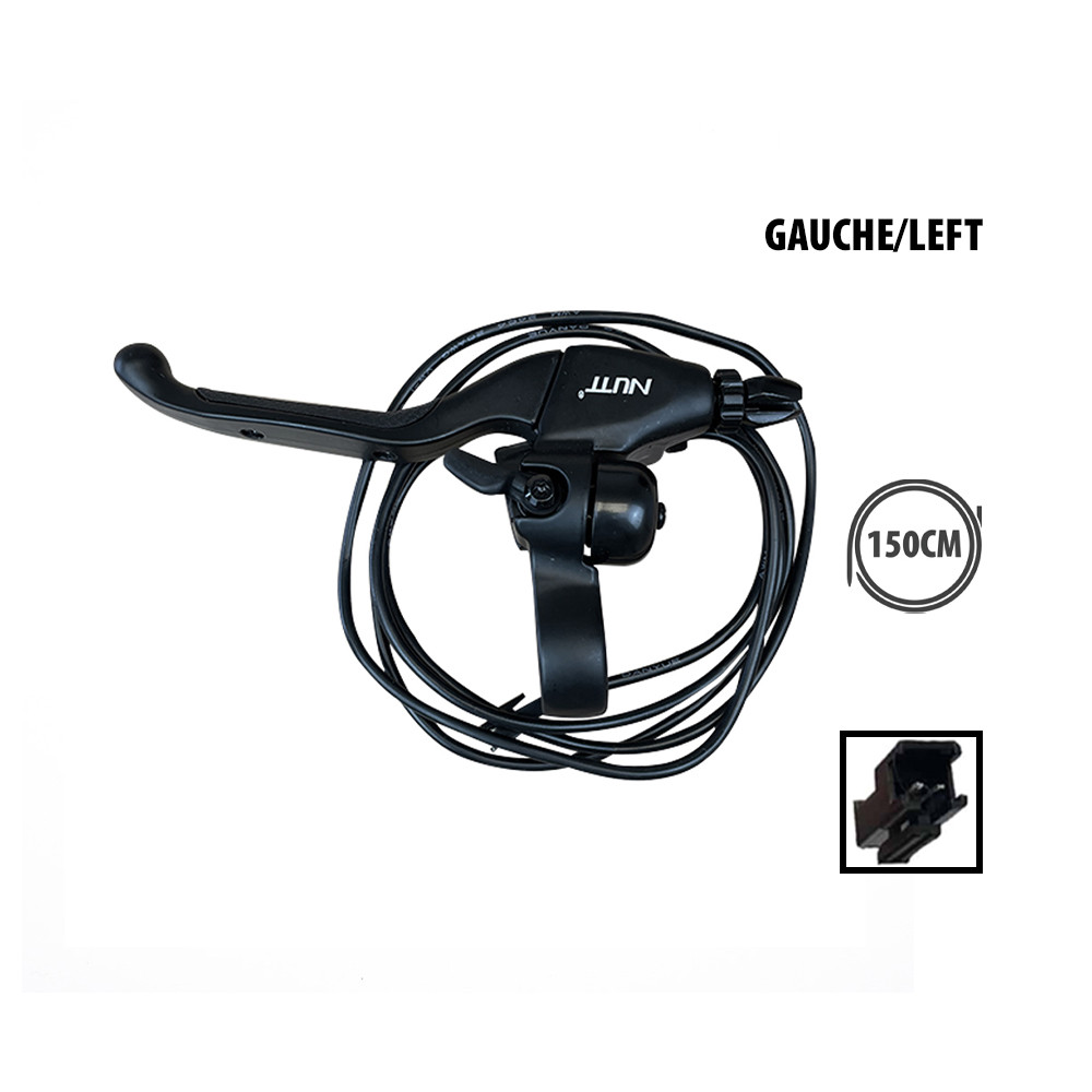 Brake handle left Nutt with bell cable 150cm JST