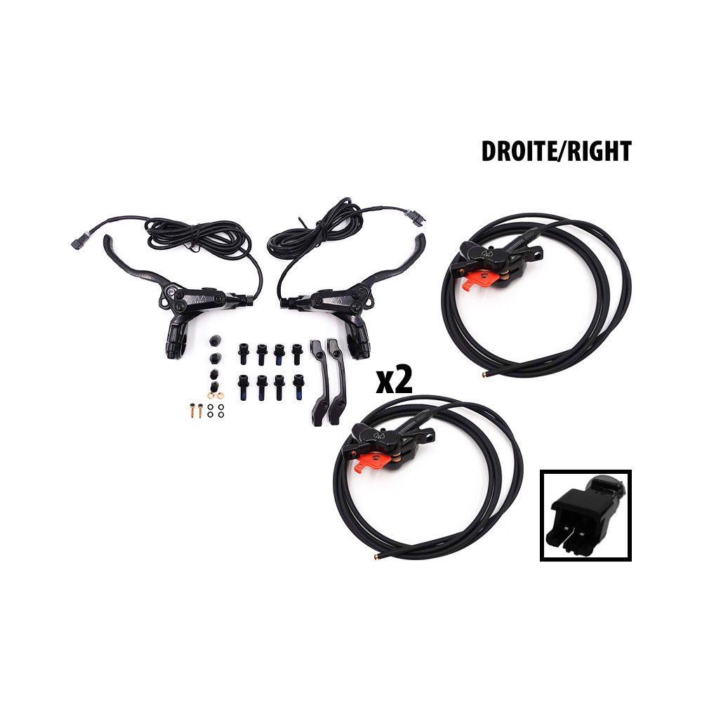 4 Piston Hydraulic Brake Kit FRV Connecteur SM (2 Calipers Rear Right / Front Left)