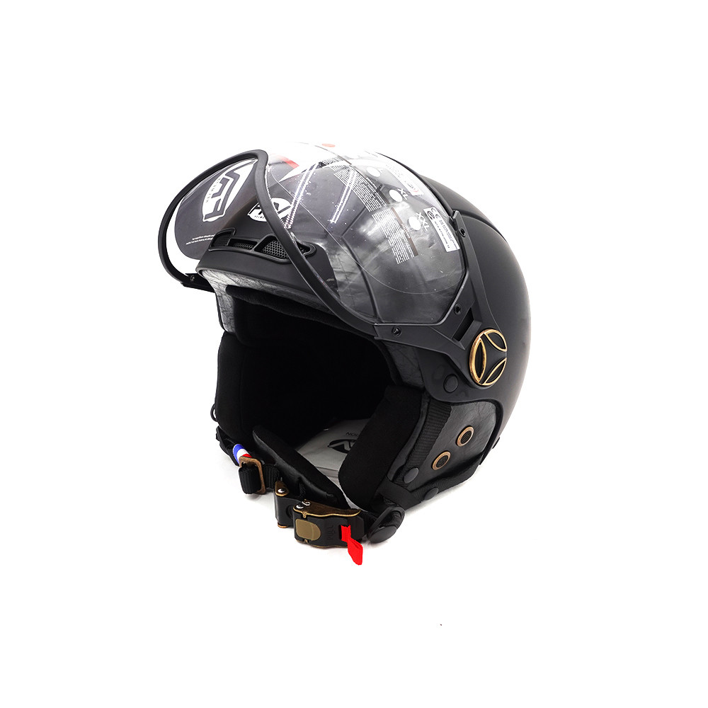 Matte black JET FRV helmet (size S to XL)