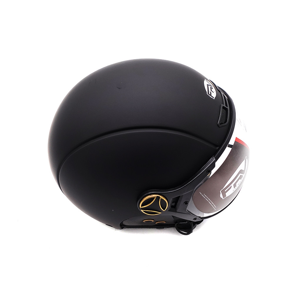 Matte black JET FRV helmet (size S to XL)