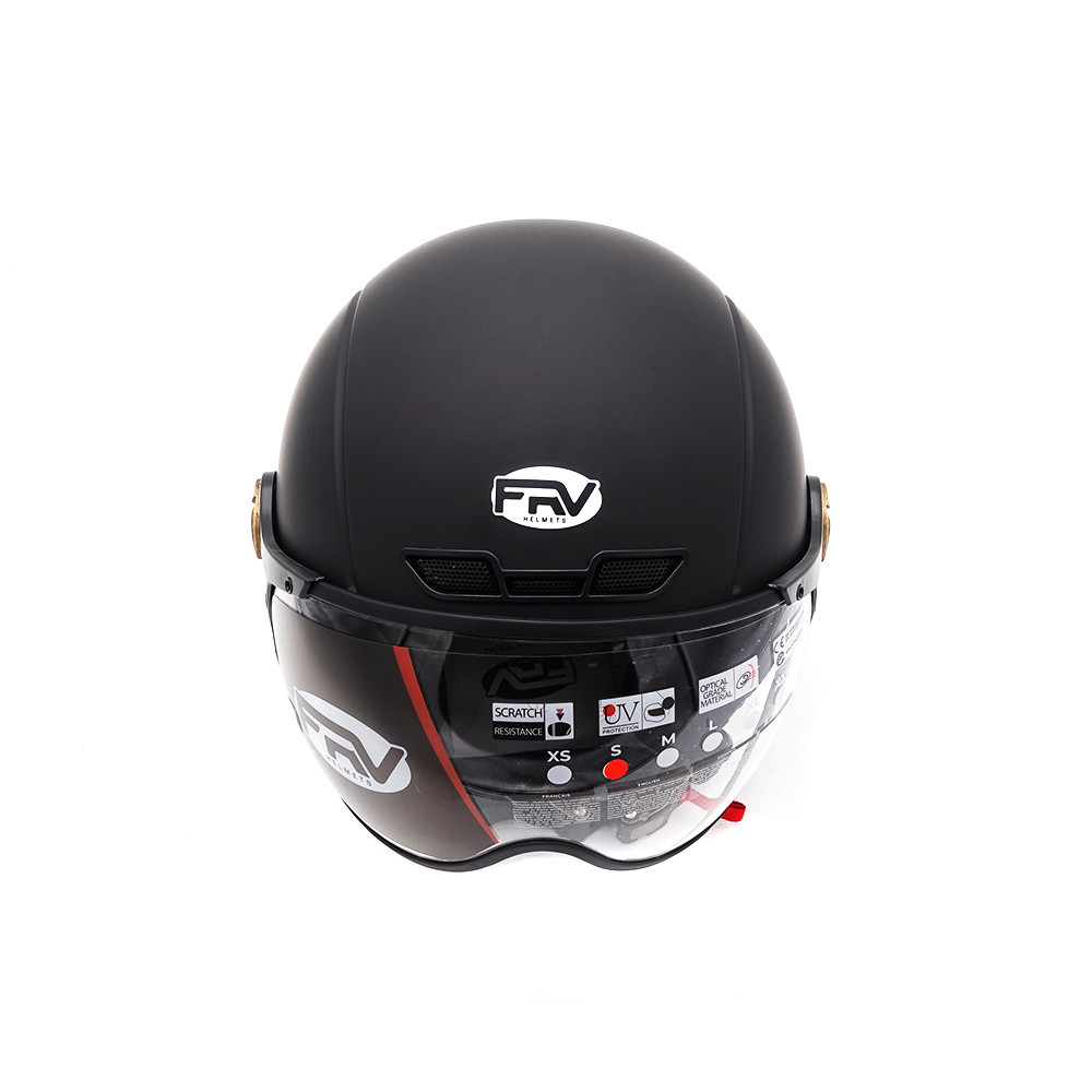 Casco JET FRV negro mate (talla S a XL)