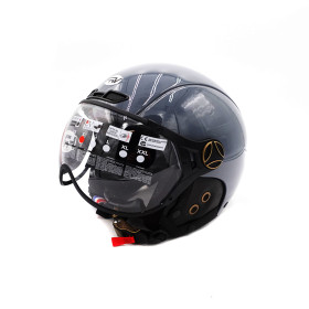 JET FRV grauer Helm (Größe S bis XL)