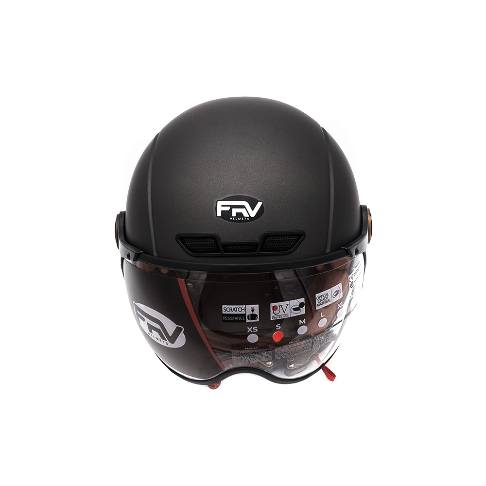 JET FRV matt graphite helmet (size S to XL)