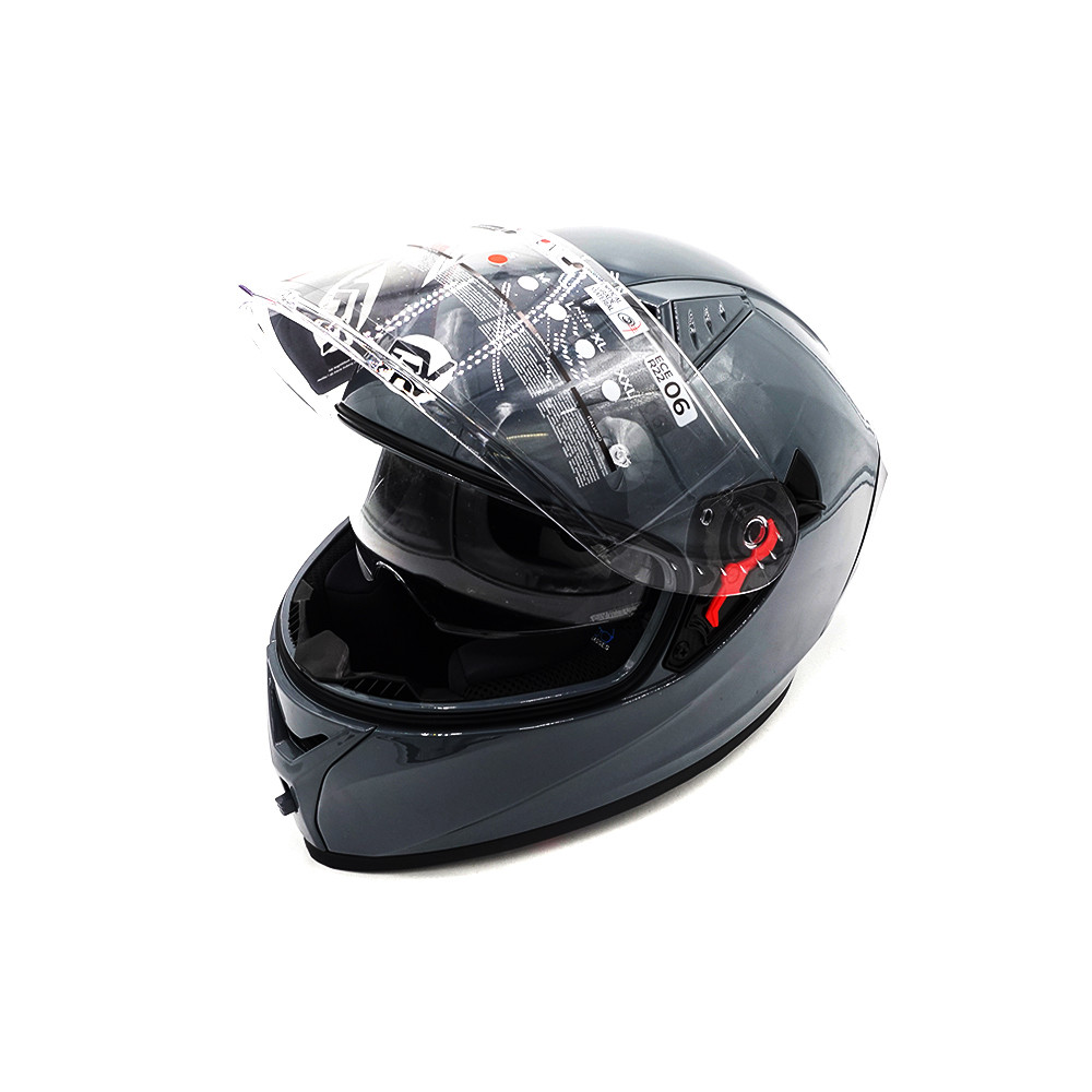 Gray FRV full face helmet (size S to XL)