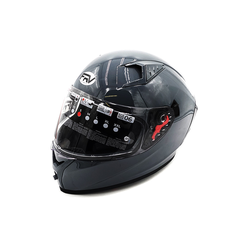 Gray FRV full face helmet (size S to XL)