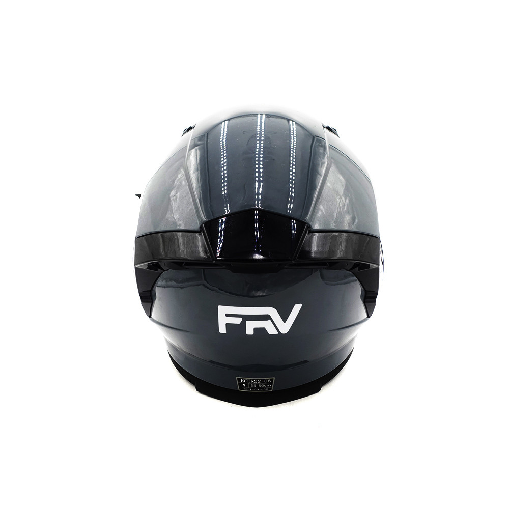 Gray FRV full face helmet (size S to XL)