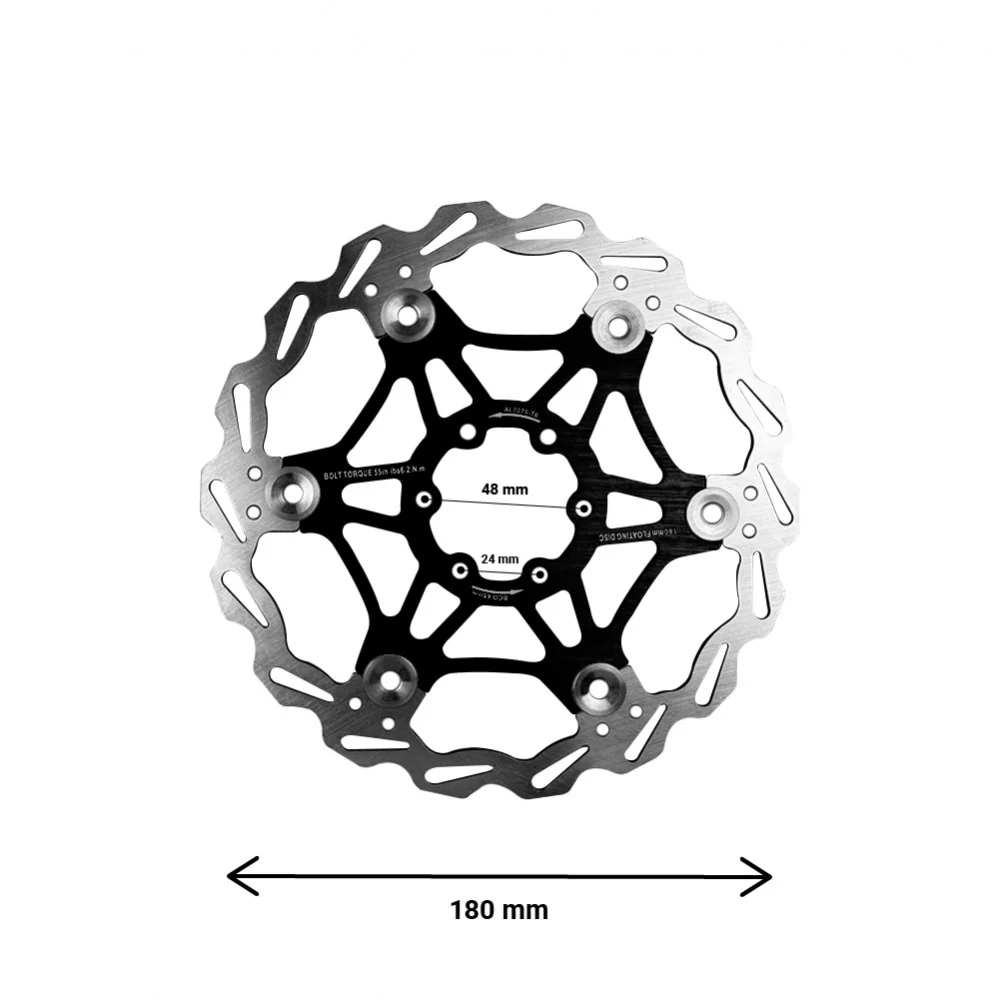 Disco de freno flotante 180mm 48mm distancia entre ejes (2 colores)