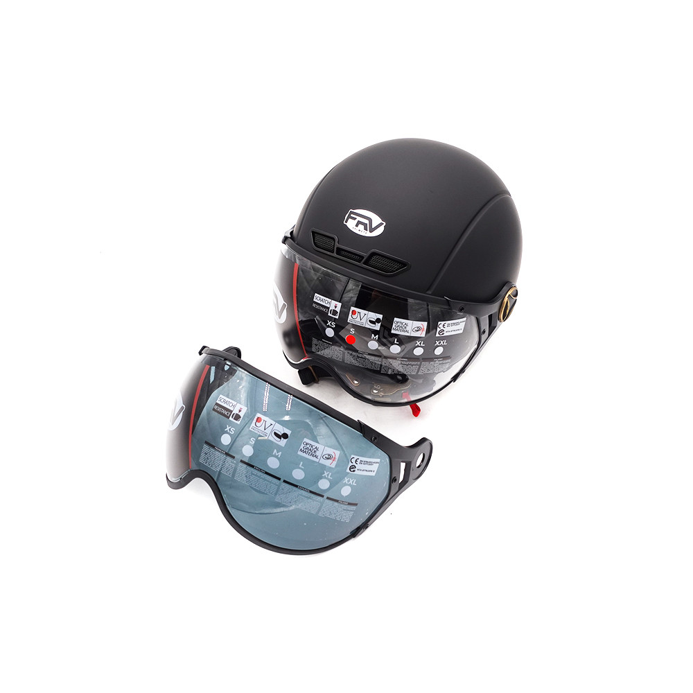 Casque JET  noir mat (taille XS à XXL) (L)