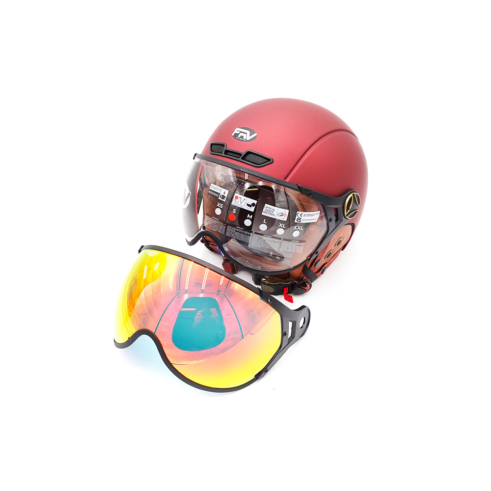 Casque JET  bordeaux mat (taille XS à XXL) (L)