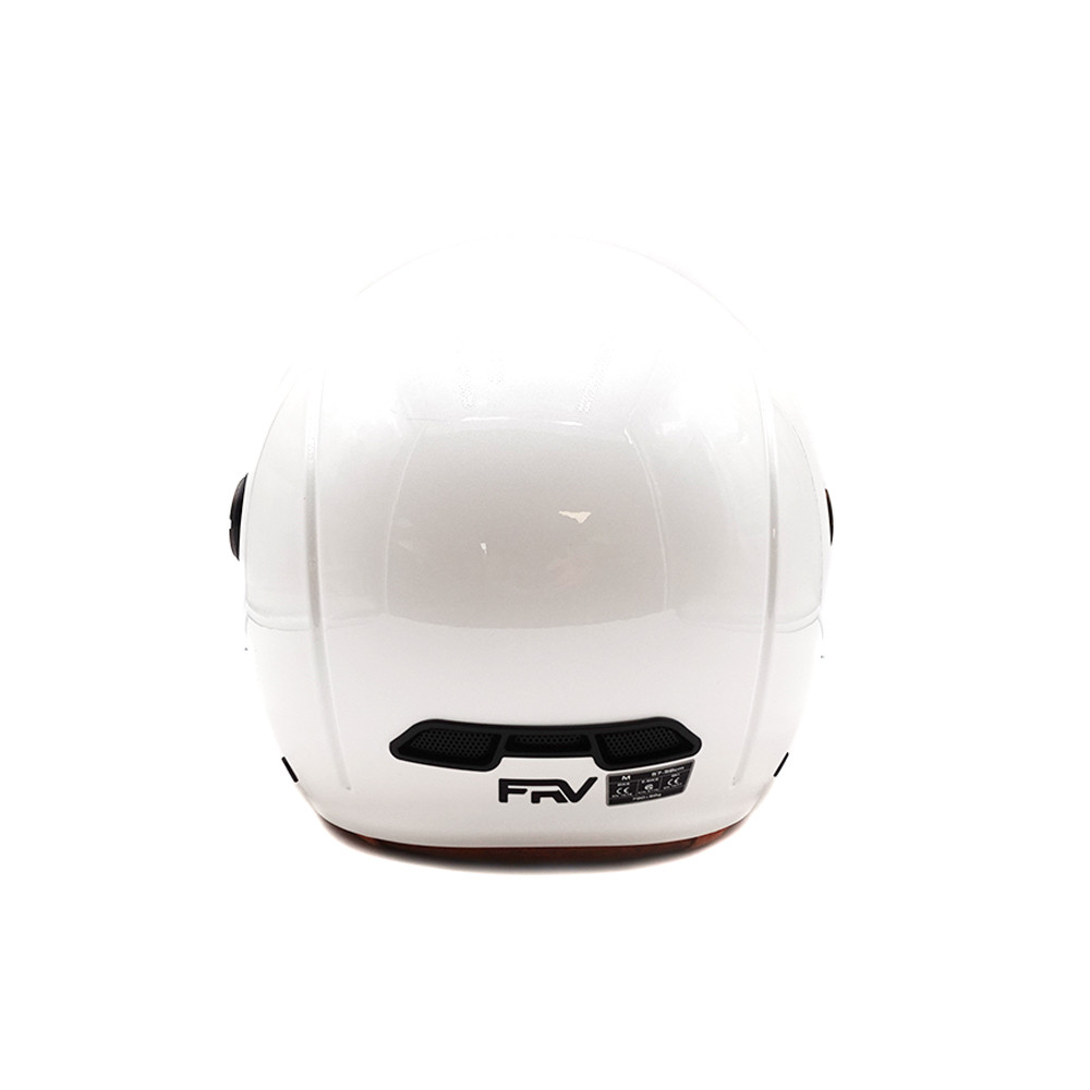 Casque JET  blanc brillant (taille XS à XXL) (S)