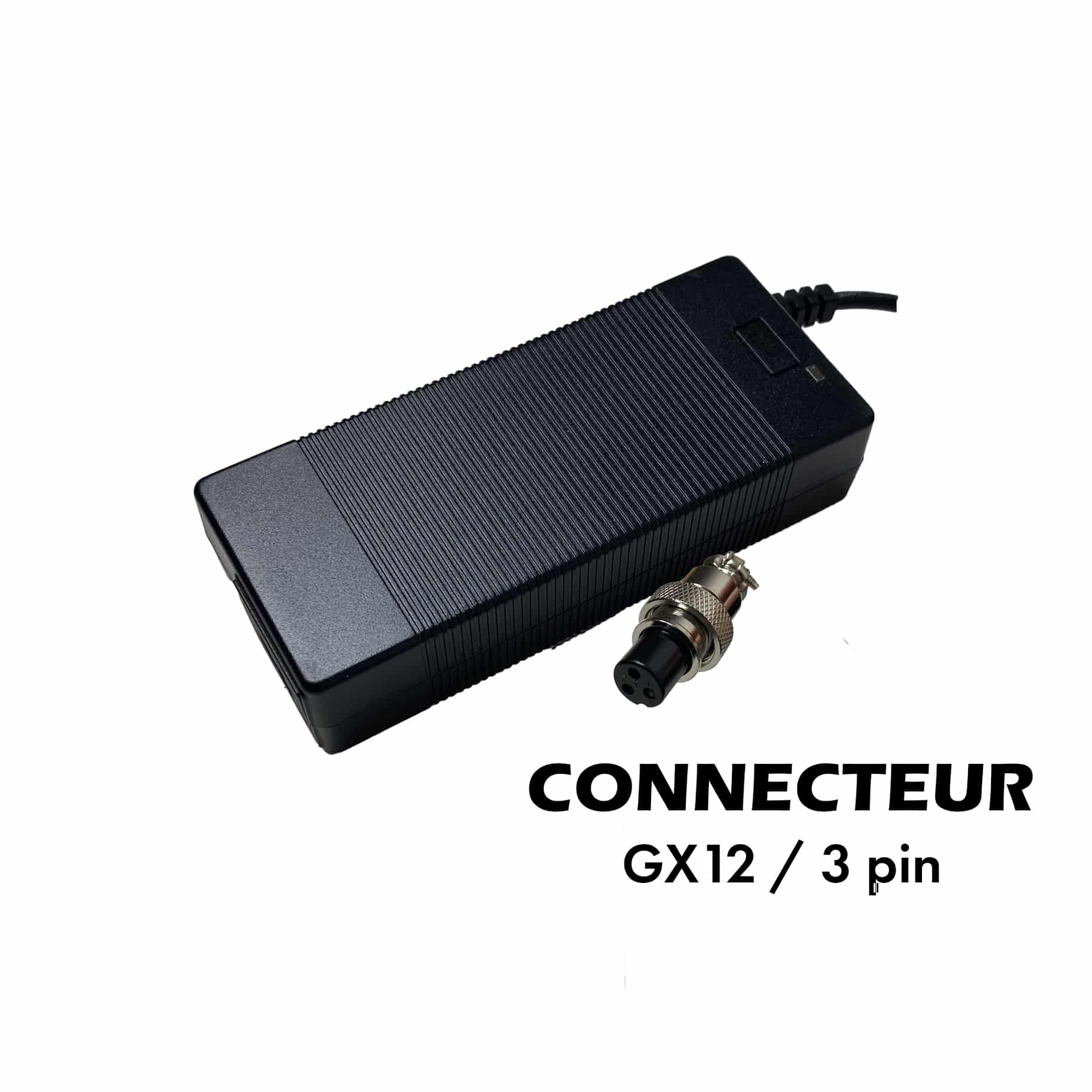 PACK Chargeur 48V ??� 54.6V / 2A (connecteur GX12-3P)