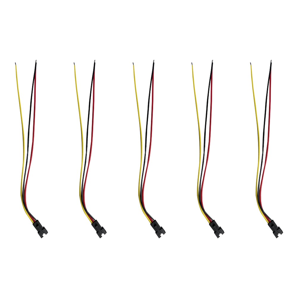 Prise JST 3 pin avec c�ble m�le x5