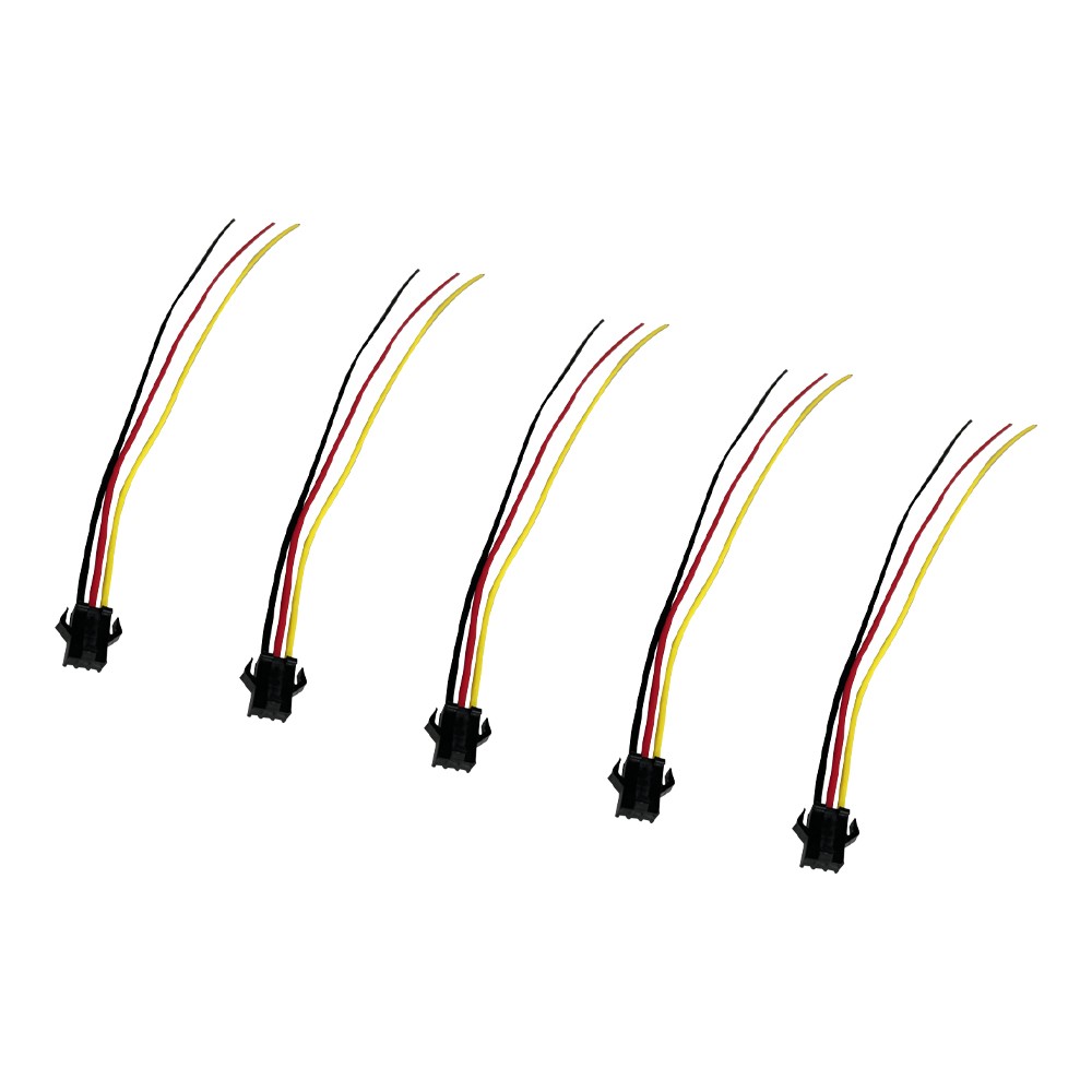 Prise JST 3 pin avec c�ble femelle x5